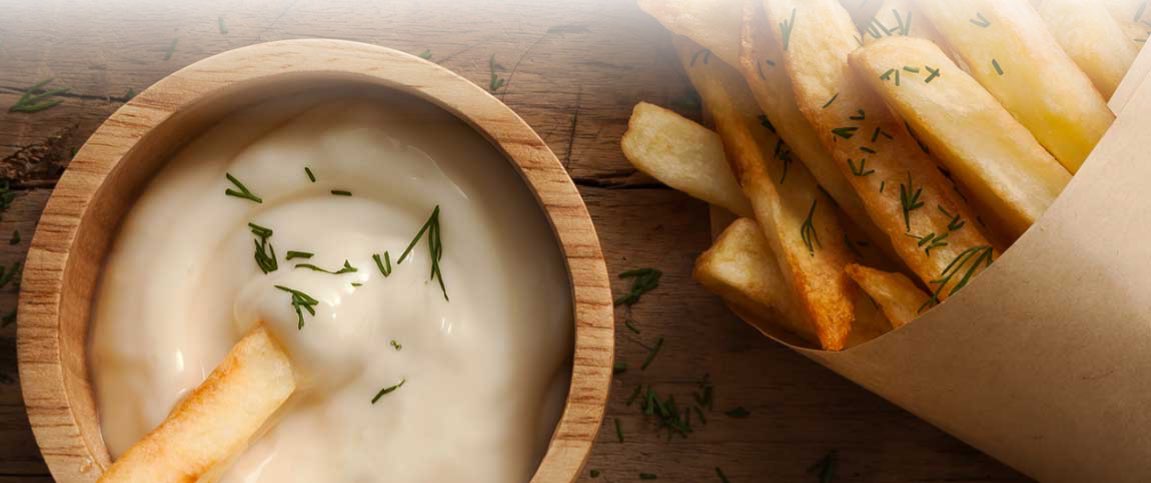 French Fries with Garlic Aioli Dipping Sauce