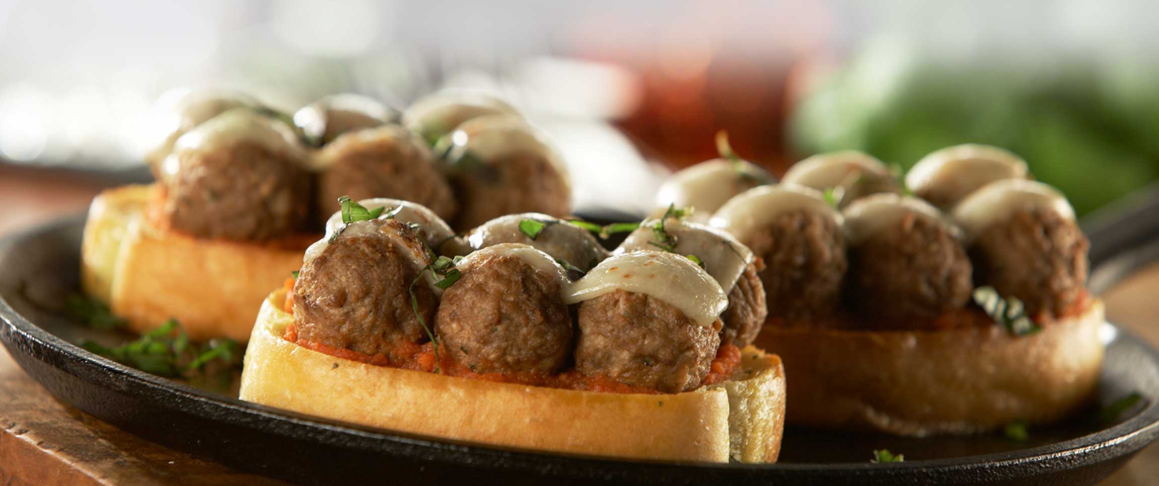 Italian Style Meatball Garlic Toast Crostini