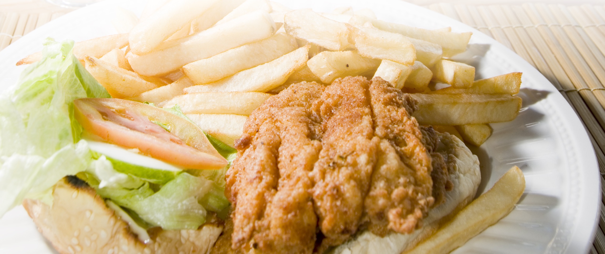 Fried Fish and French Fry Sandwich