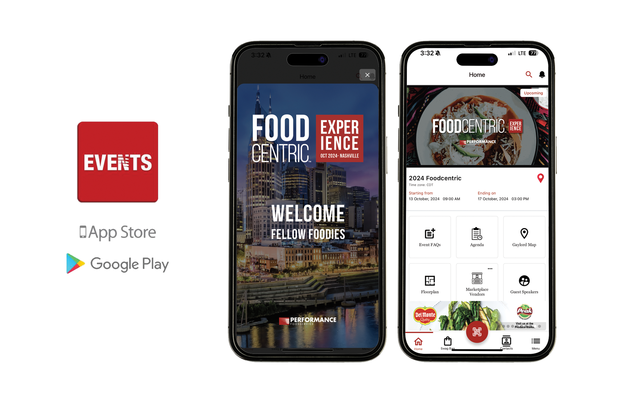 Events App on Phone Screen