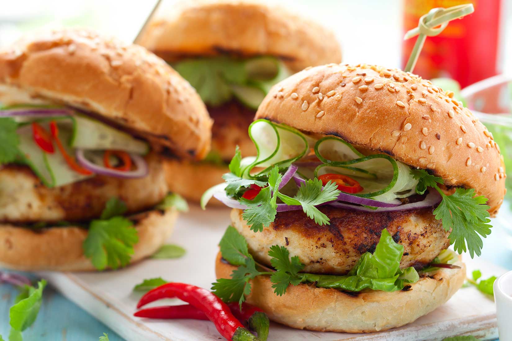 turkey burger with vegetables