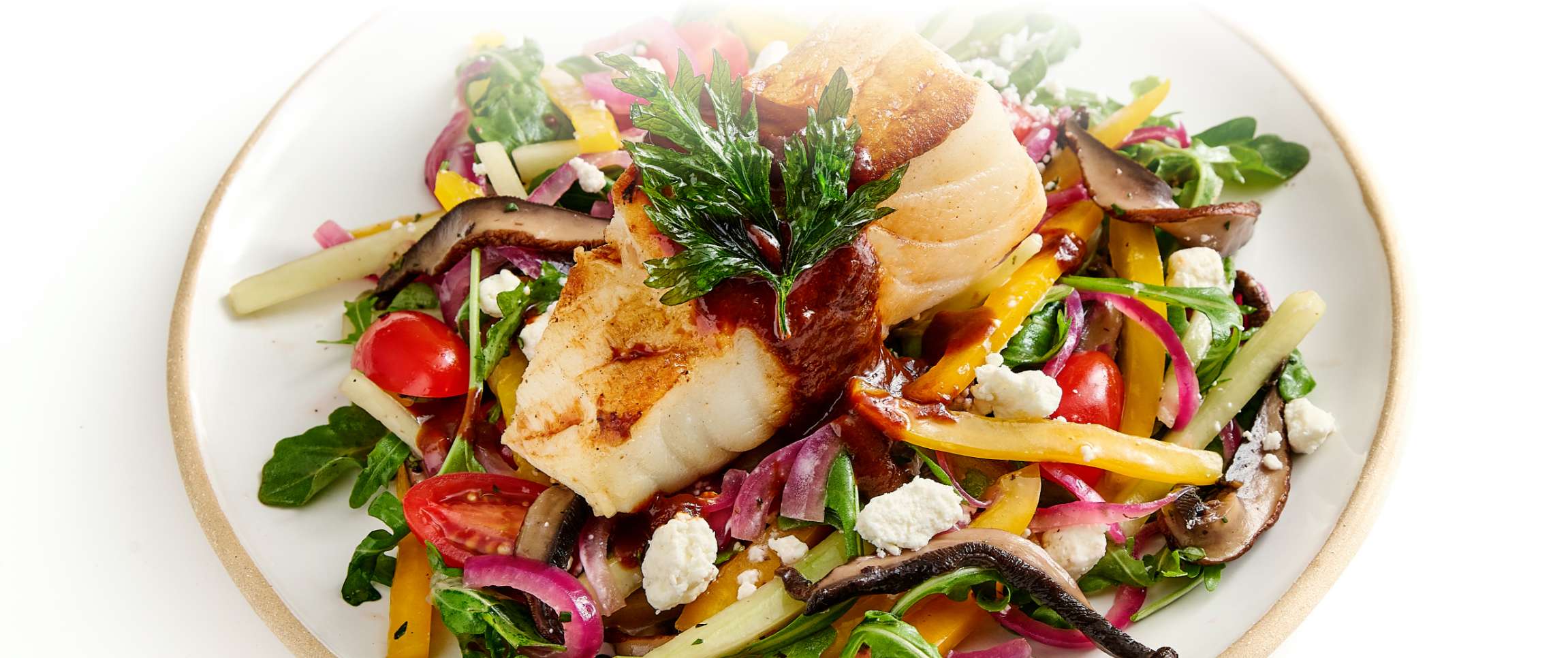Seabass Mushroom Salad