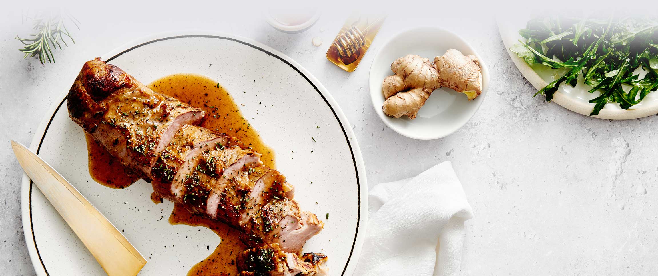 Allegiance Pork Tenderloin® “Sous Vide” with Honey, Ginger and Rosemary