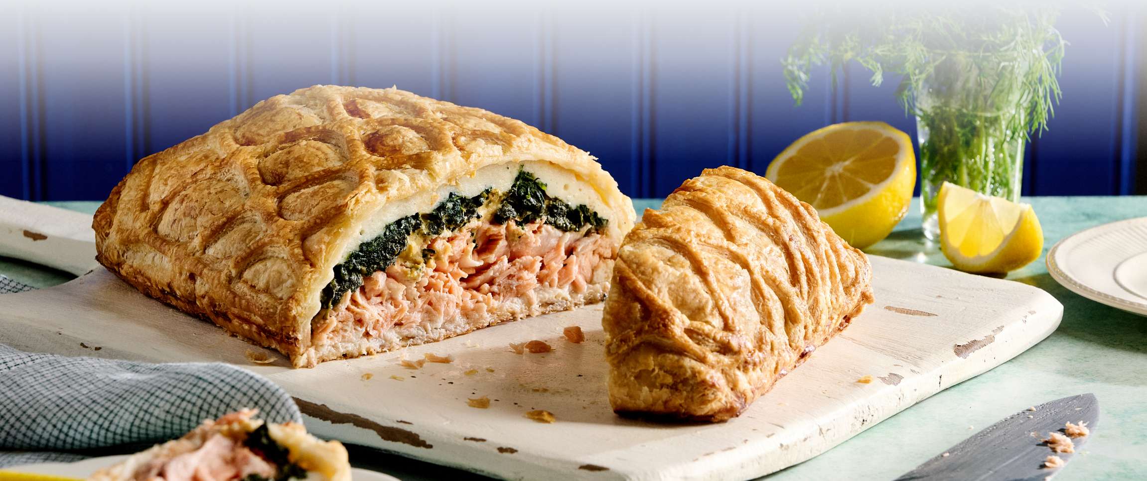 Salmon Scallop Coulibiac