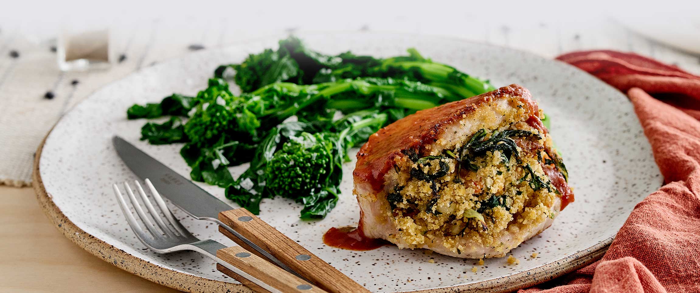 Apple & Chorizo Stuffed Pork Chop