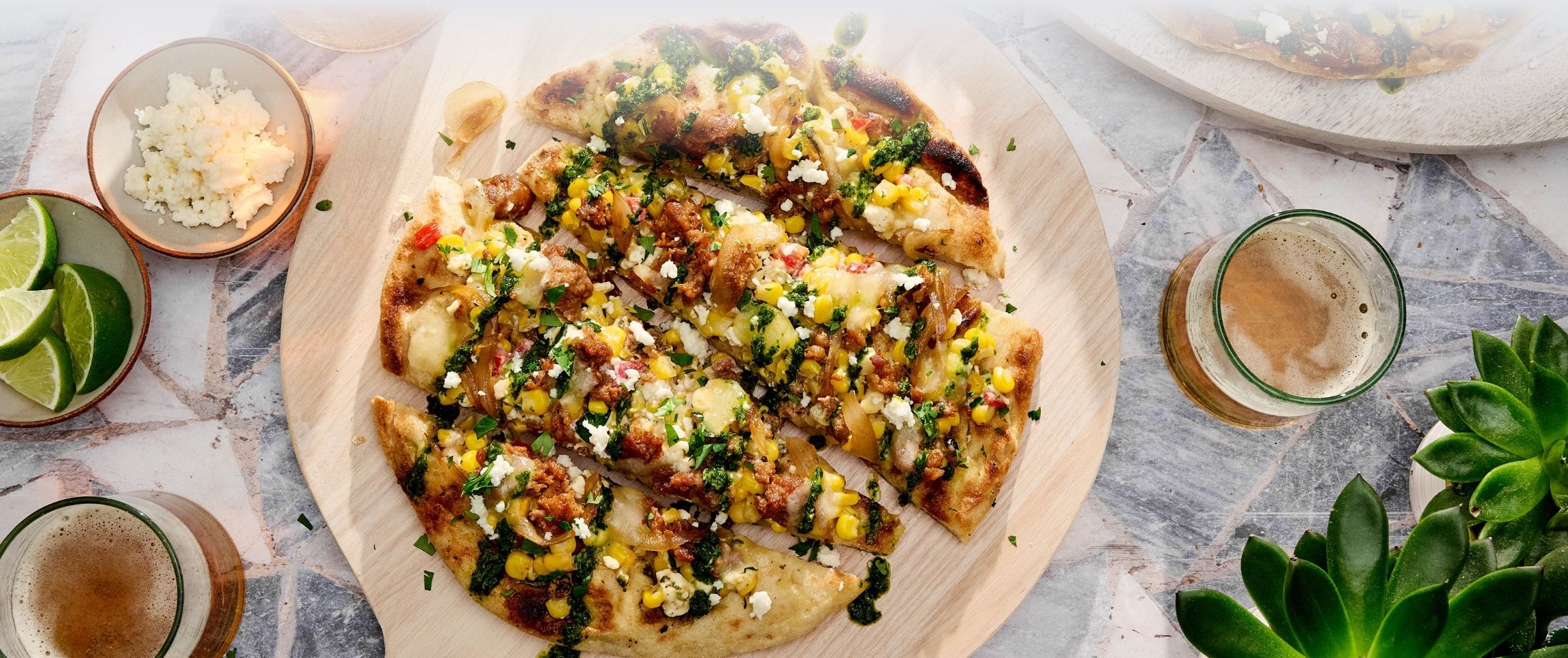 Contigo® Chorizo and Street Corn Pinsa