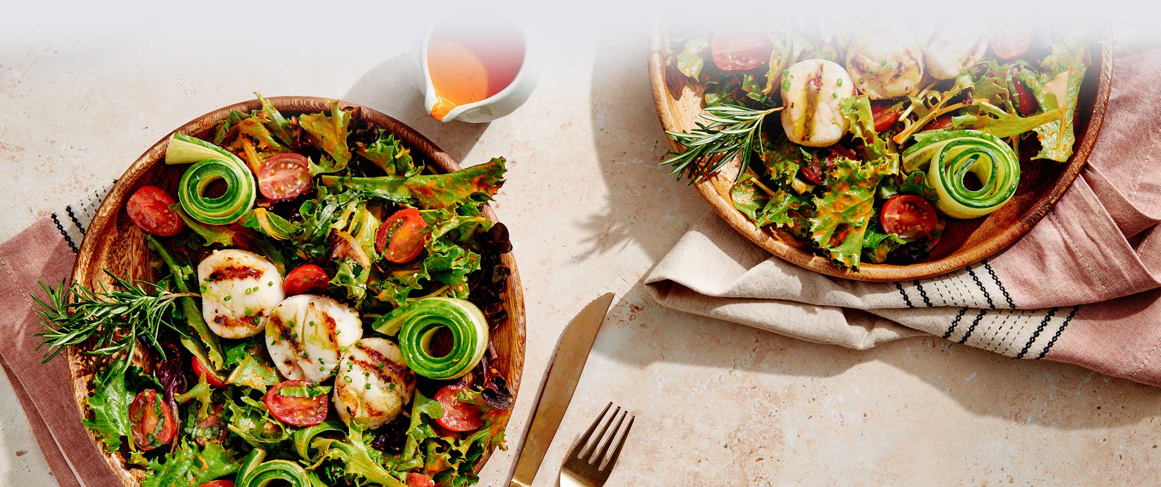 Skewered Scallop Salad