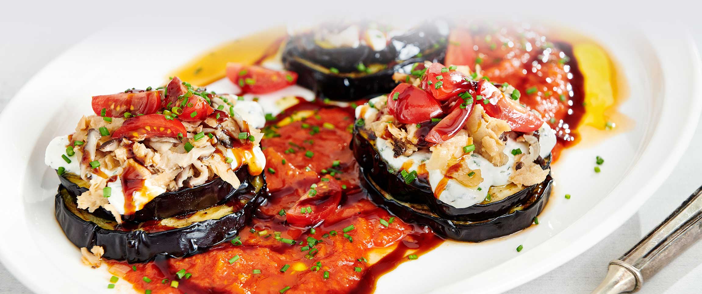 Green Origin® Philly Chicken and Eggplant Stack 