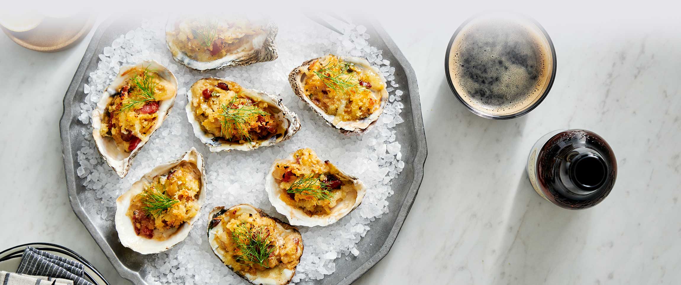 Cabbage and Bacon Baked Oysters
