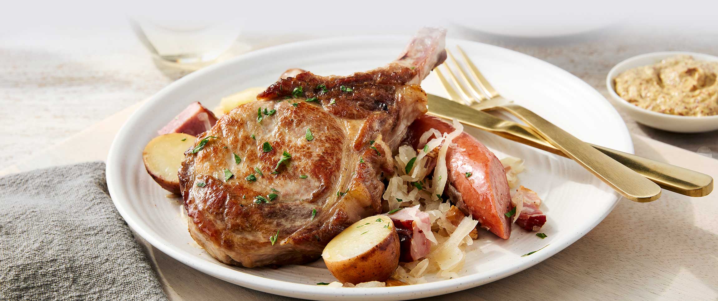 Pork Chop Choucroute Style