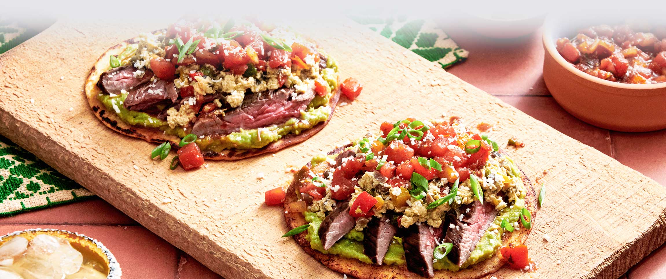 Flank Steak and Egg Tostadas