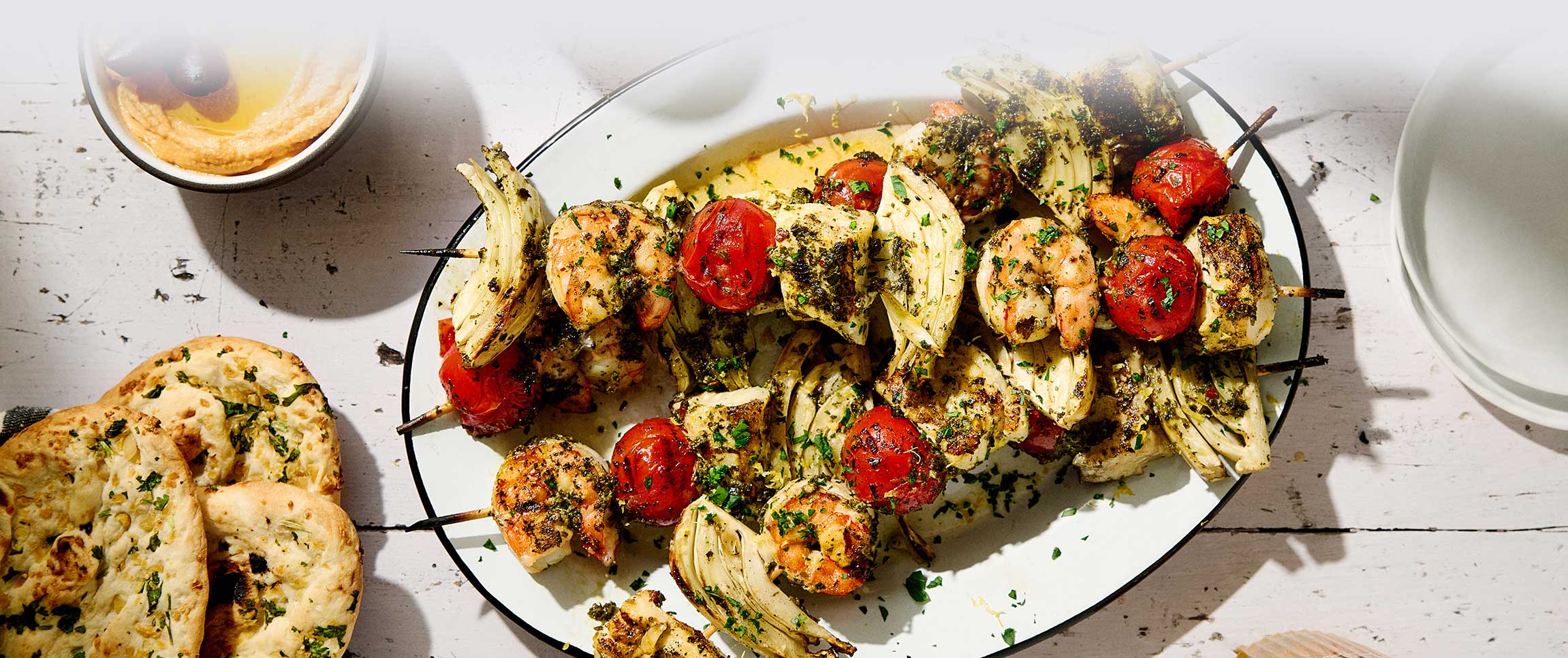 Haddock and Shrimp Kabobs