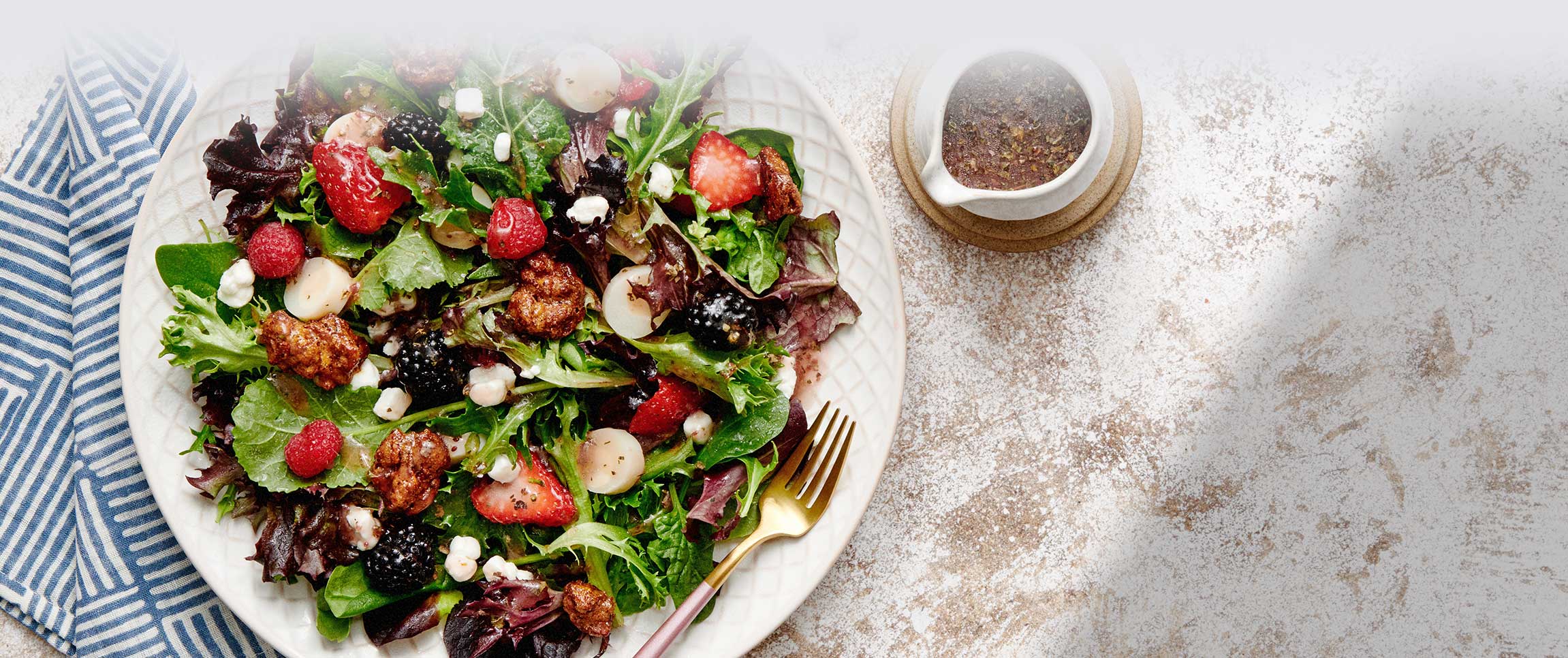 Hearts of Palm and Arcadian Salad with Spiced Walnuts