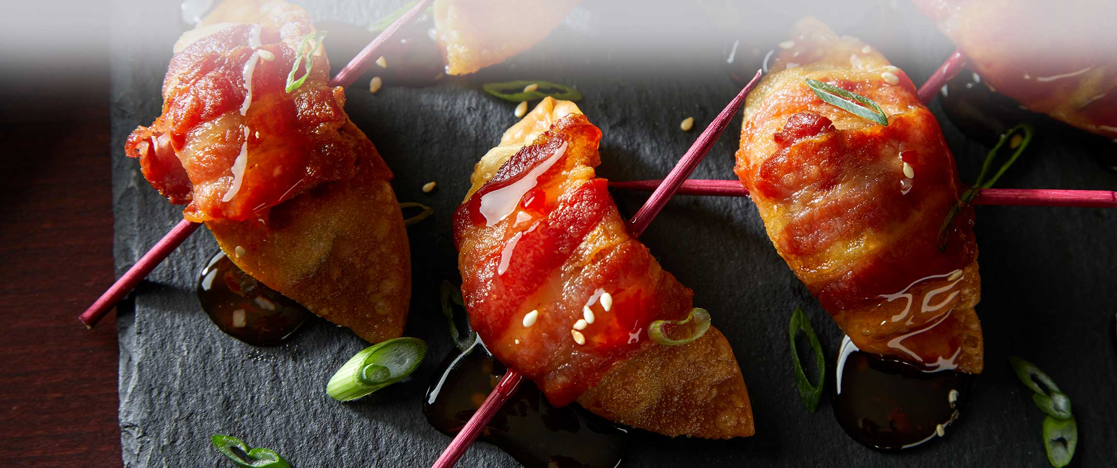 Bacon Wrapped Potstickers