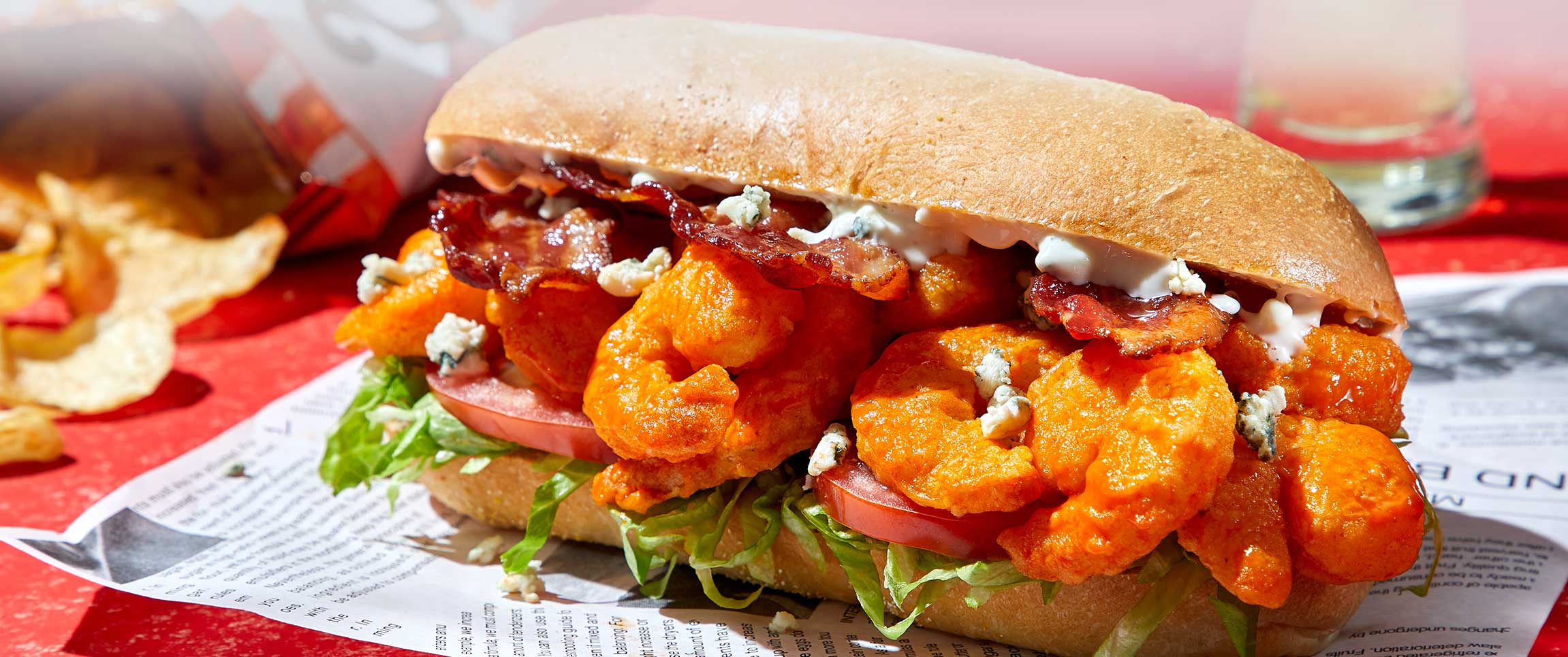 Buffalo Shrimp Hoagies