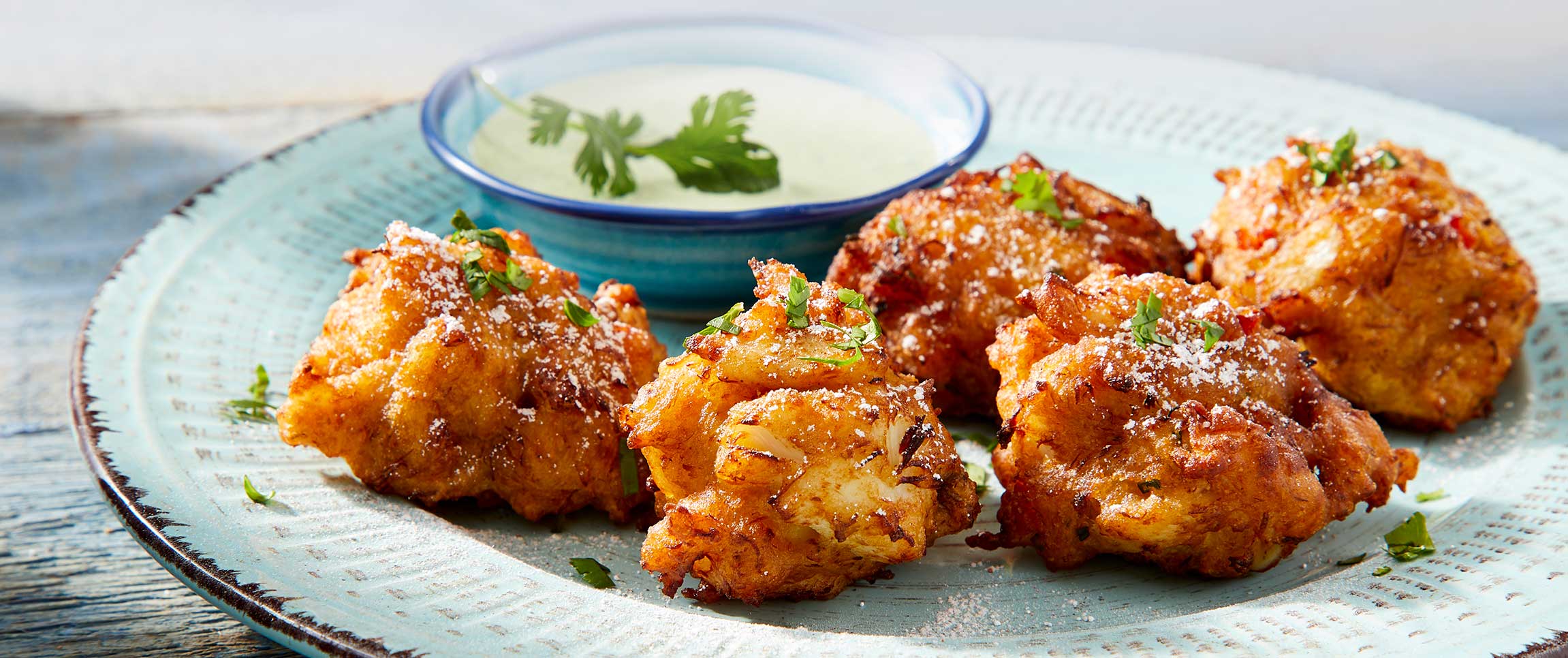 Plaintain and Crab Fritters