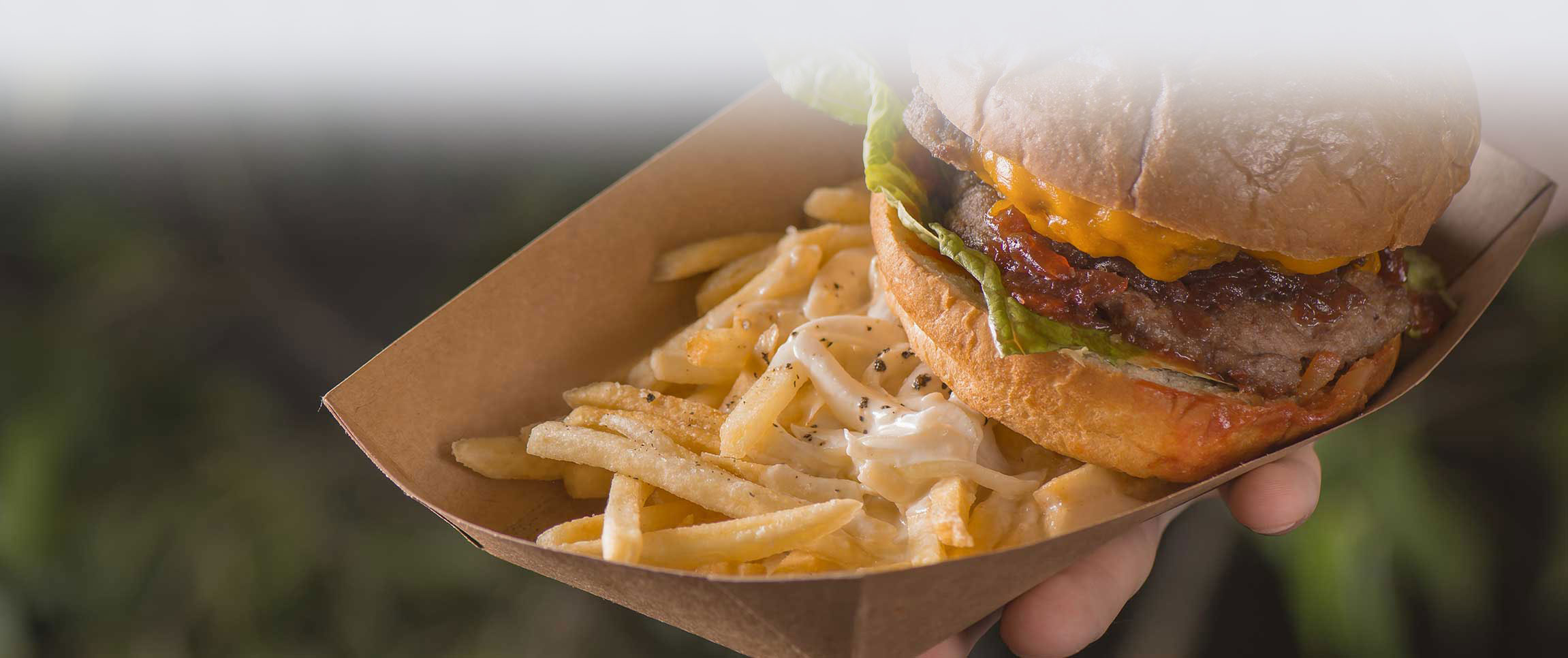 Takeout Burger and French Fries