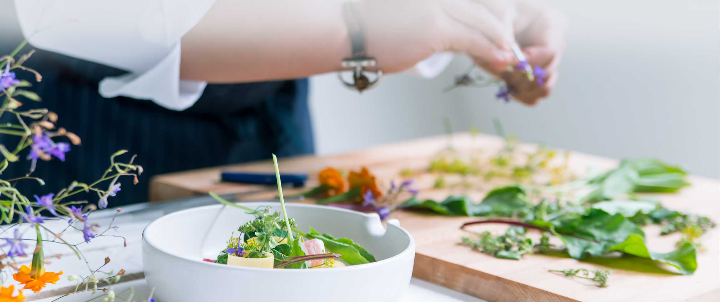 Chef Preparing a Salad
