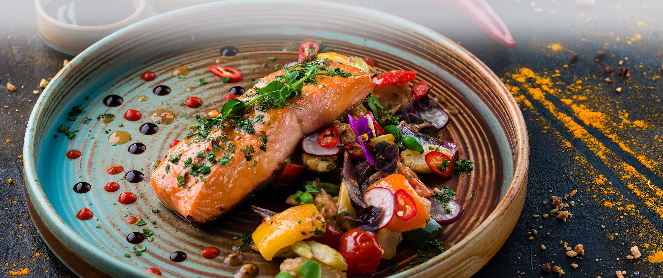 Keto Friendly Meal Featuring Salmon and Vegetables