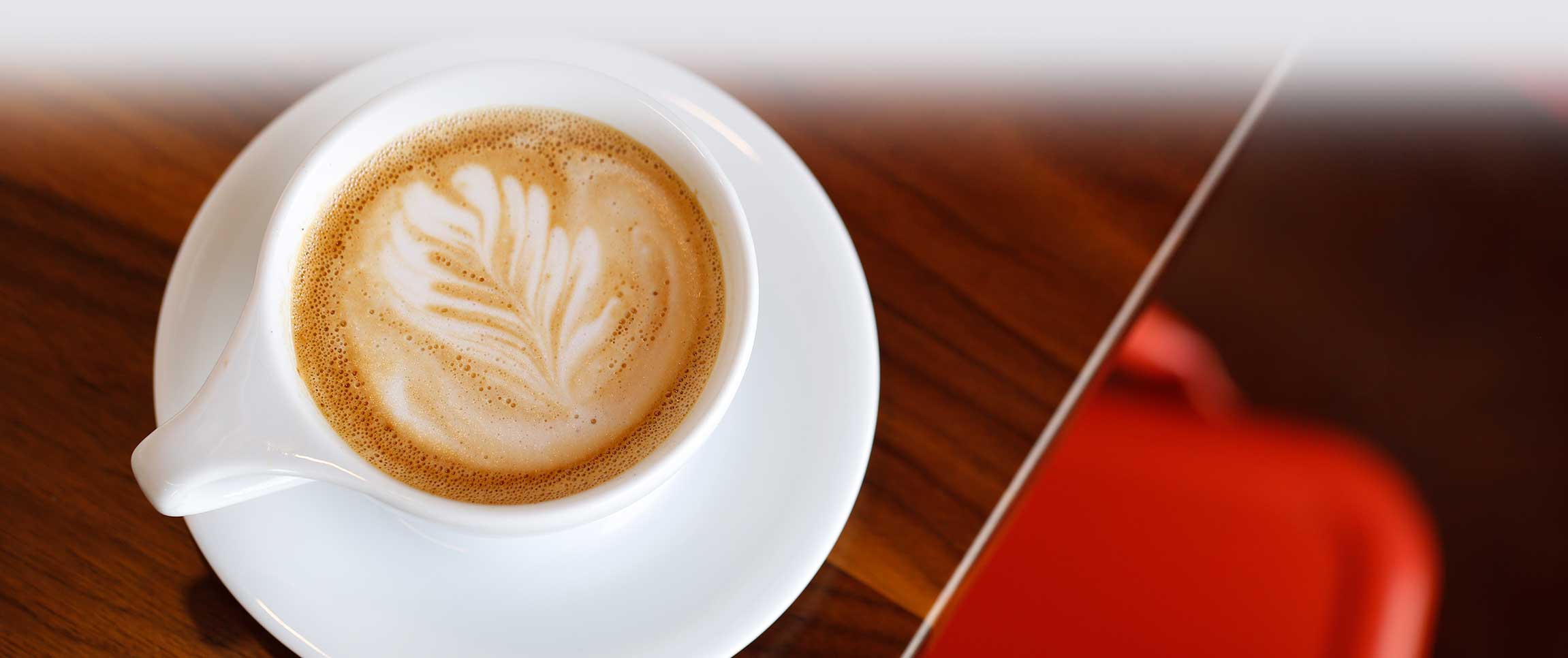 Latte sitting on a table