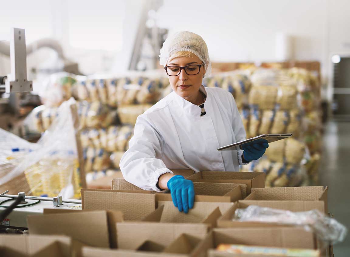 Woman checking inventory