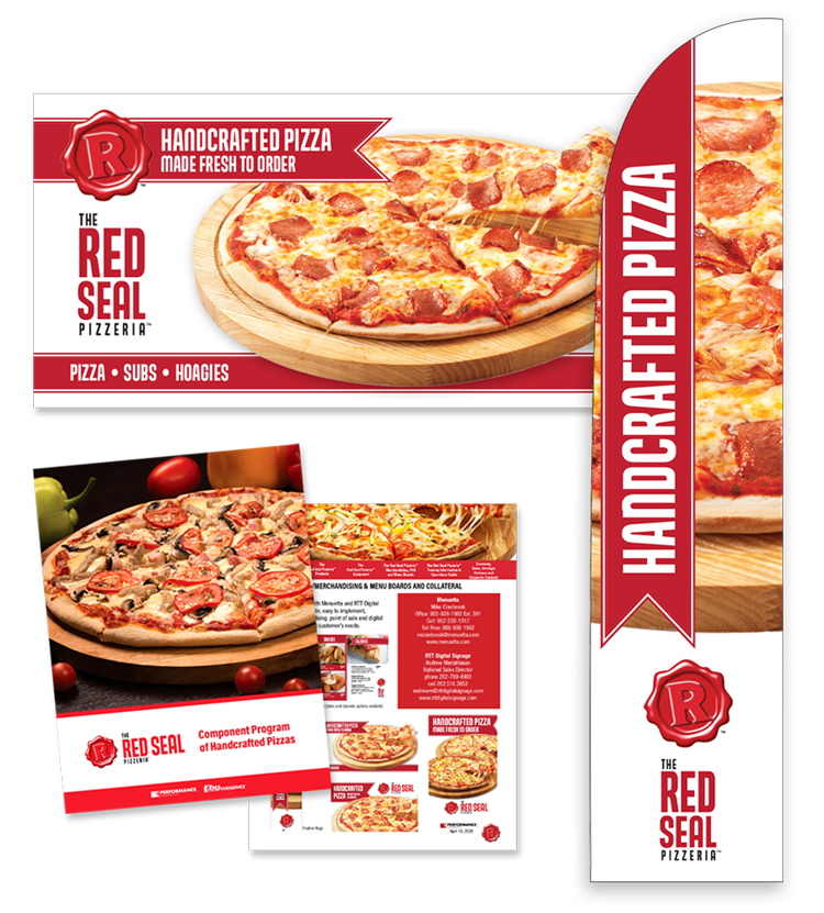 The Red Seal Pizzeria® signage