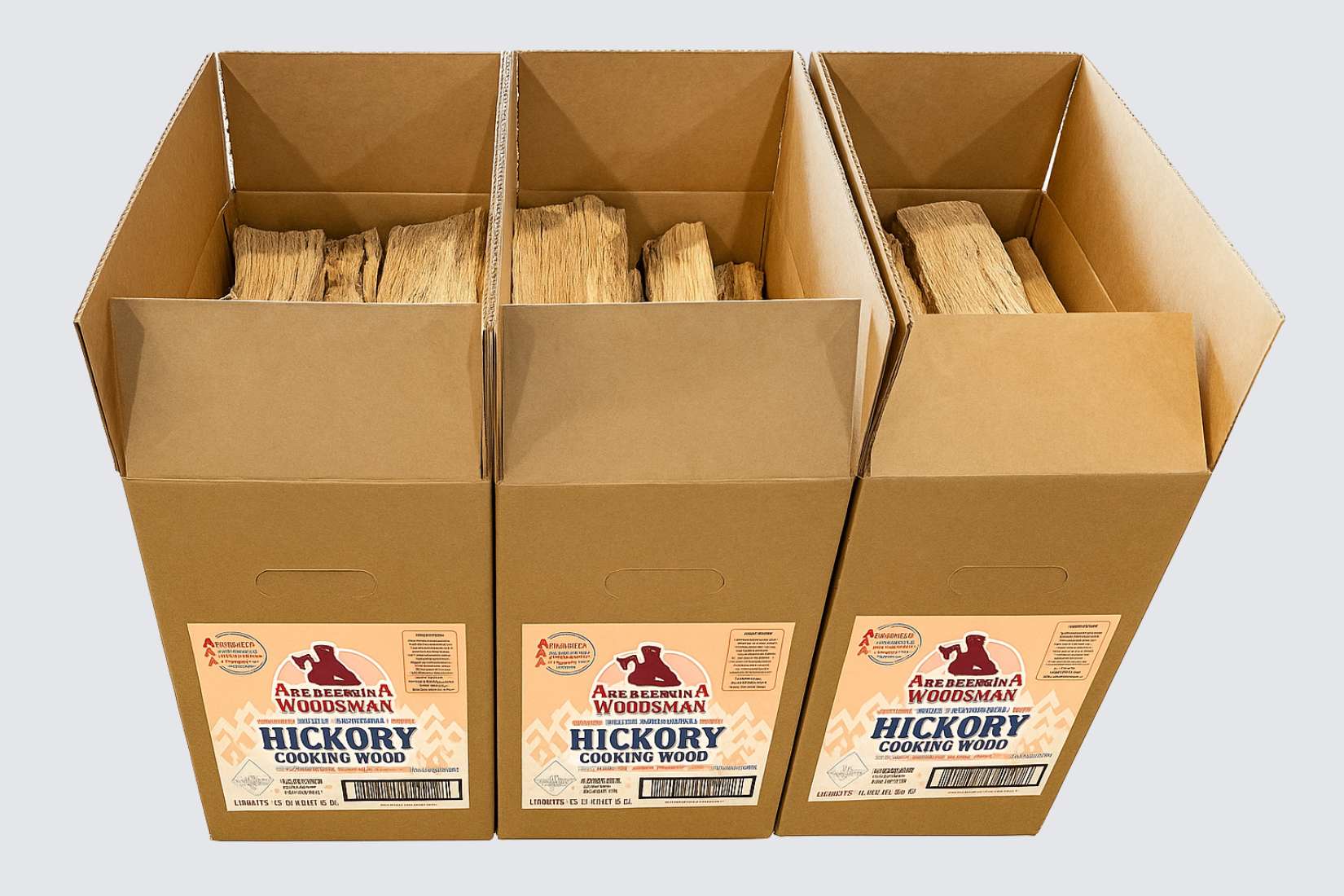 Axedental Woodsman™ Premium Kiln-dried Hickory Cooking Wood