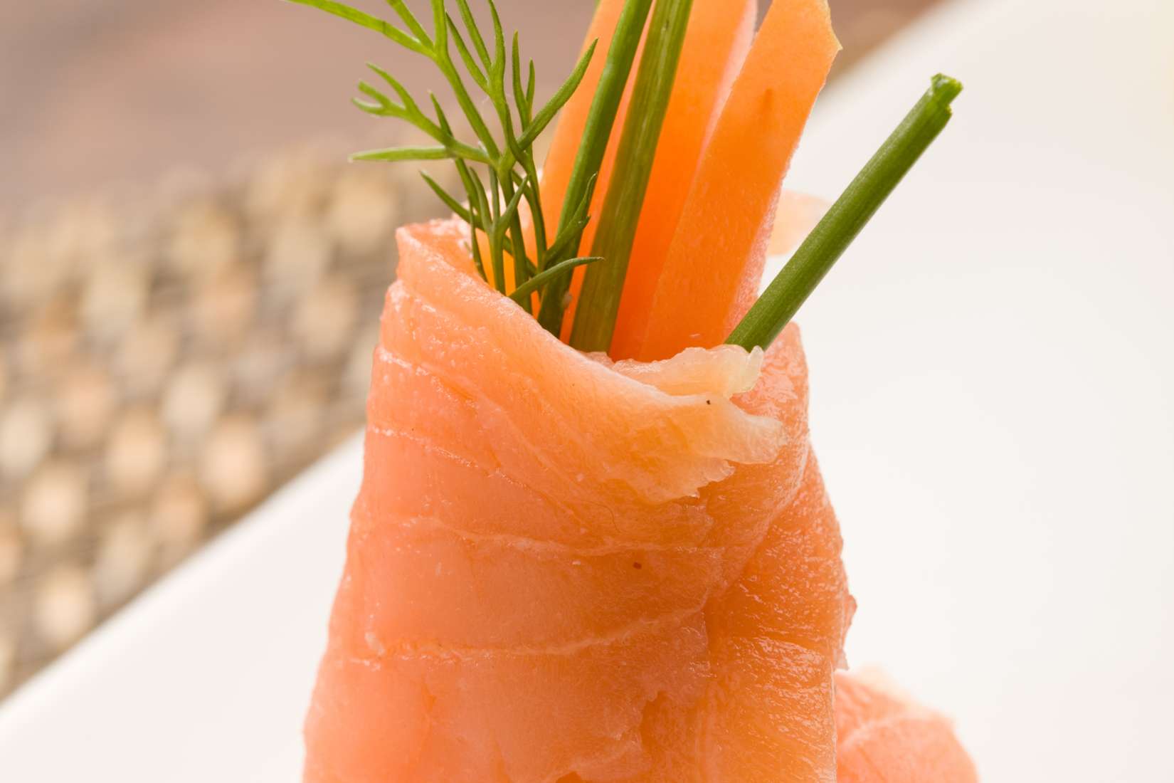 Smoked salmon with chives