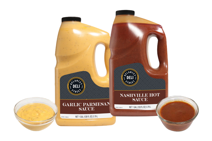 Delancey Street Deli® Nashville Hot Sauce and Garlic Parmesan Sauce