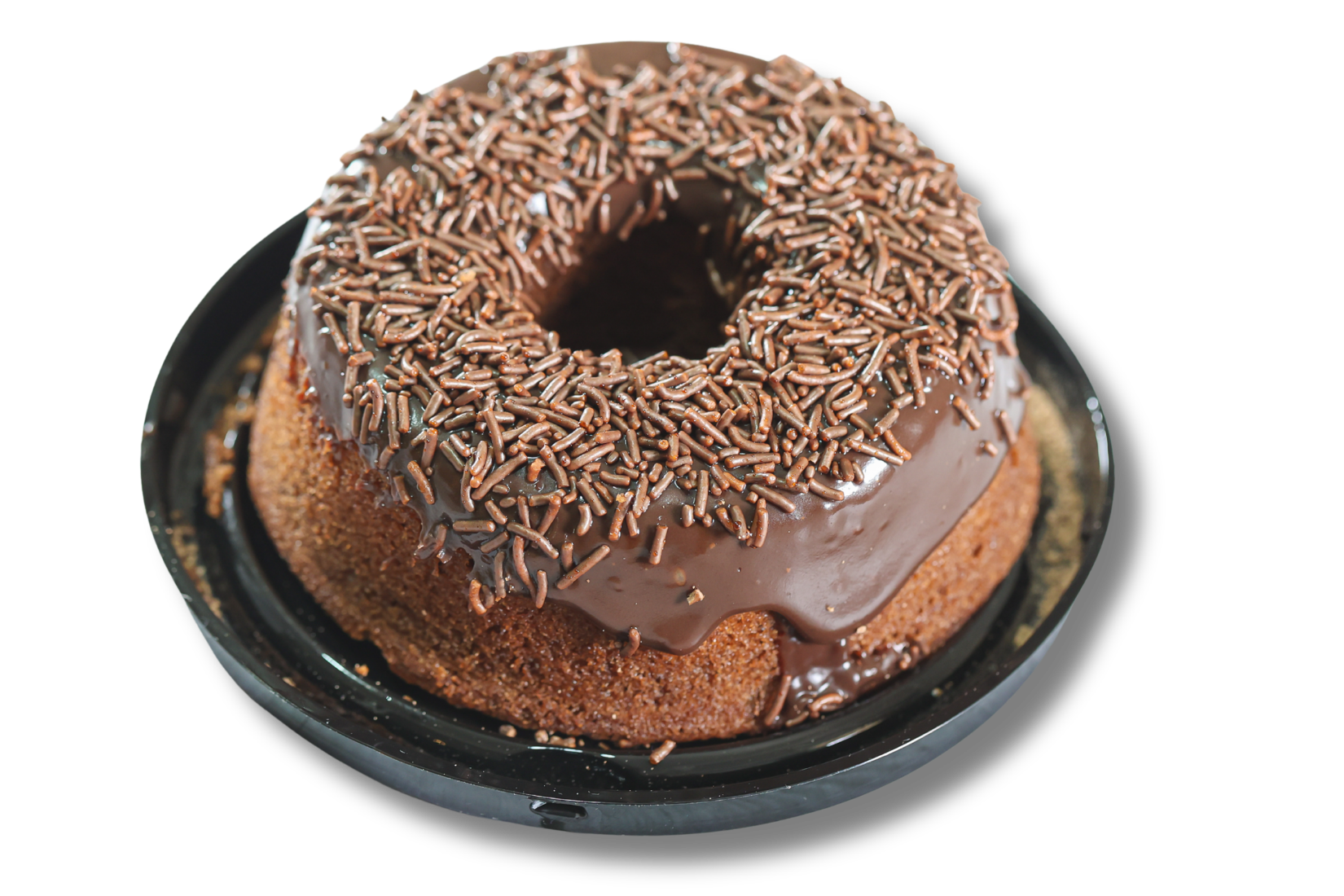 West Creek Chocolate Sprinkles on a single serve chocolate cake