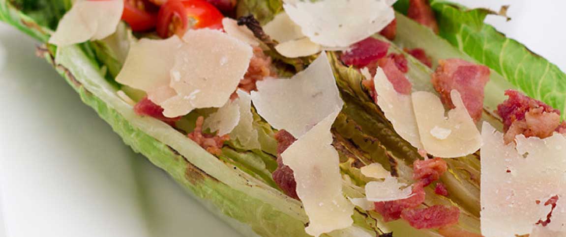 Grilled Romaine Leaf Caesar Salad