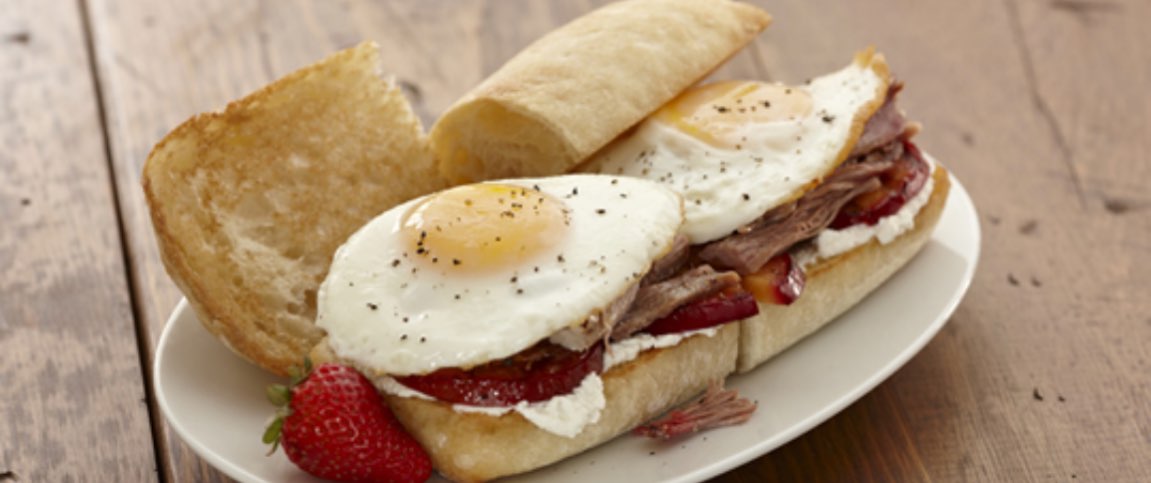 Pulled Pork Breakfast Sandwich