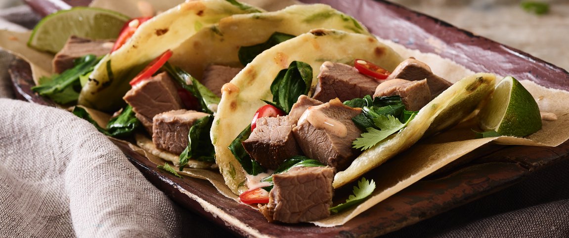 Taiwanese Beef Street Tacos