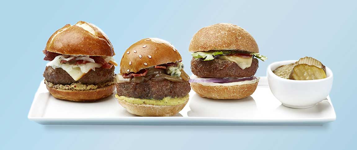Three Burger Sliders