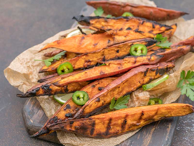 Pork Belly Sweet Potato Hash with Harissa Sauce