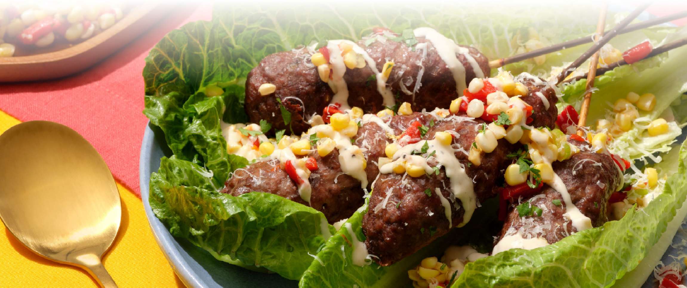 Caesar Kofta with Piquillo Corn Salsa
