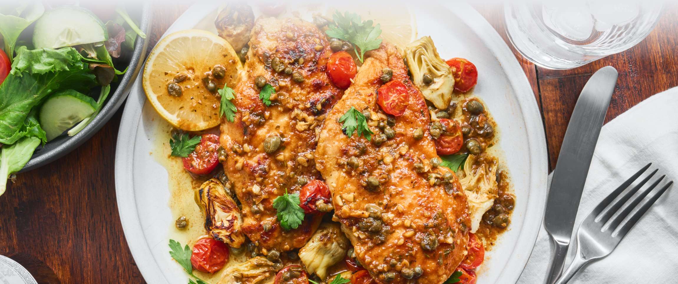 Chicken Piccata with Roasted Tomatoes