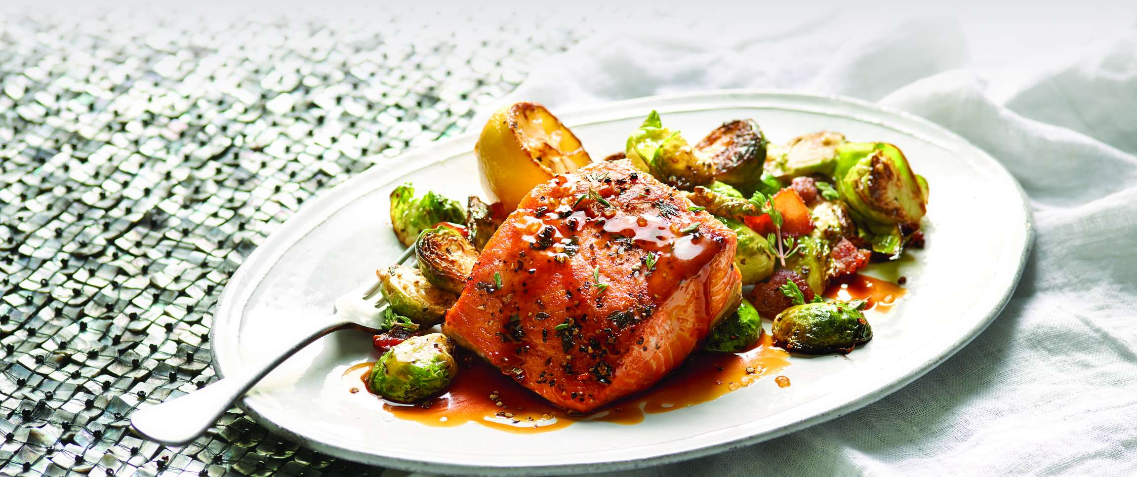 Glazed Salmon with Tangy Gold BBQ Sauce