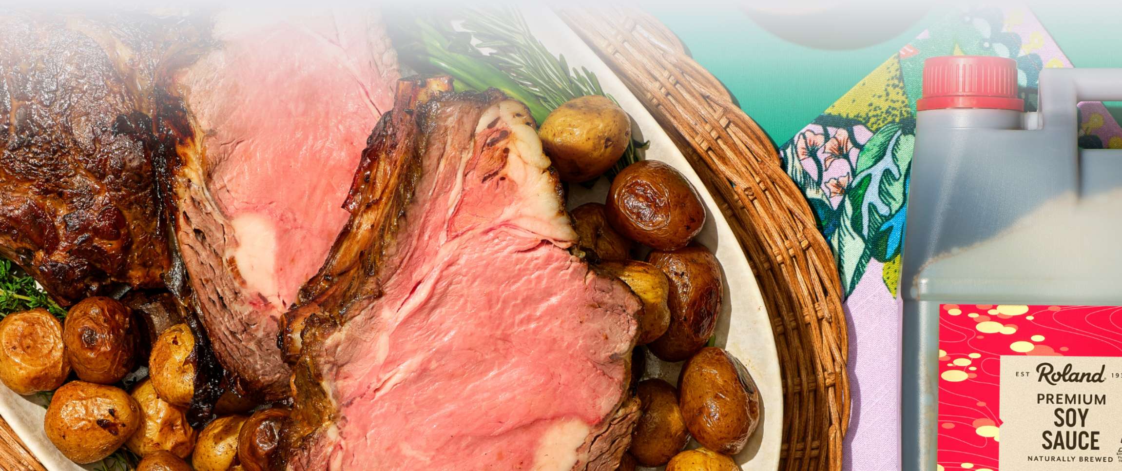 Grilled Prime Rib with Soy Butter Glaze