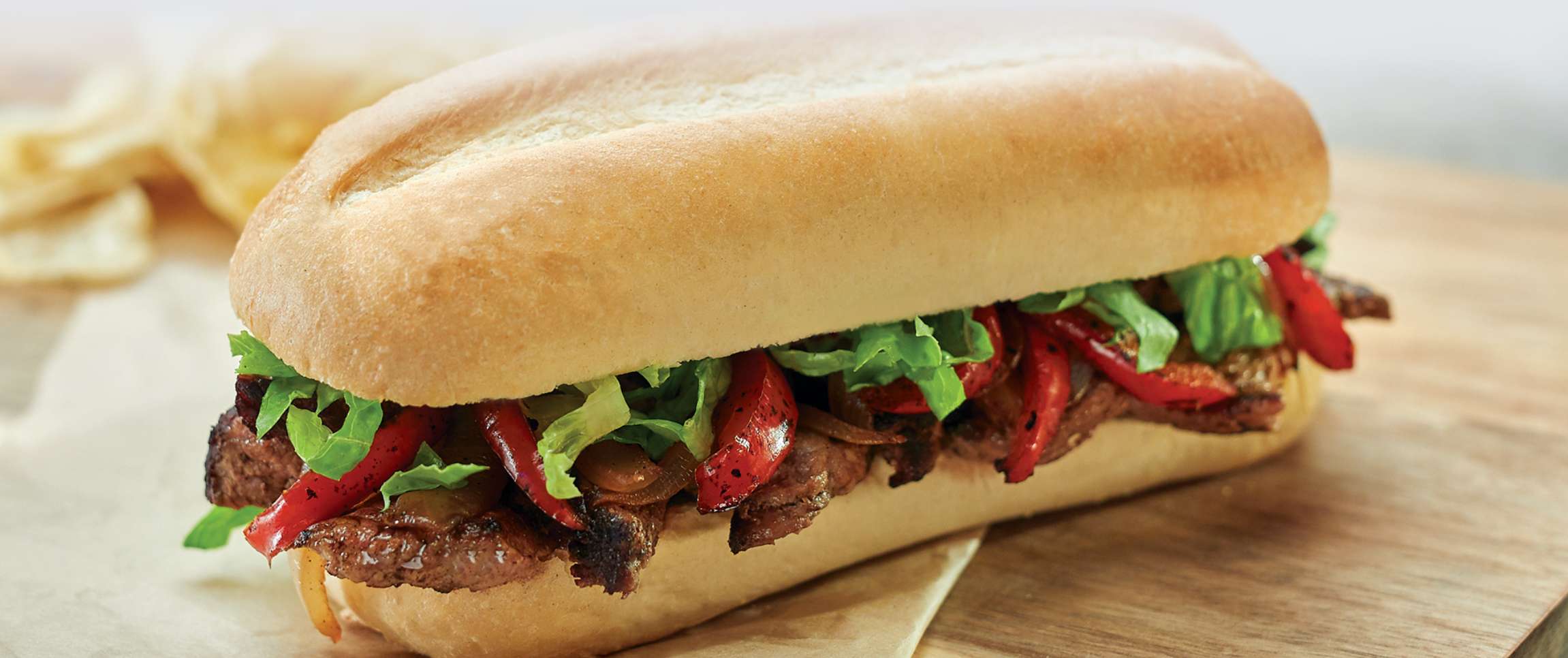 Grilled Steak Hoagie Roll