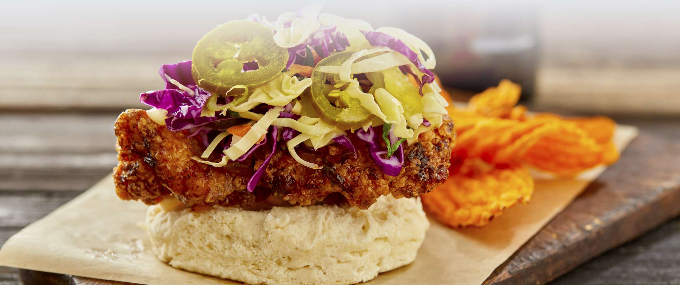 Jerk Fried Chicken Biscuit