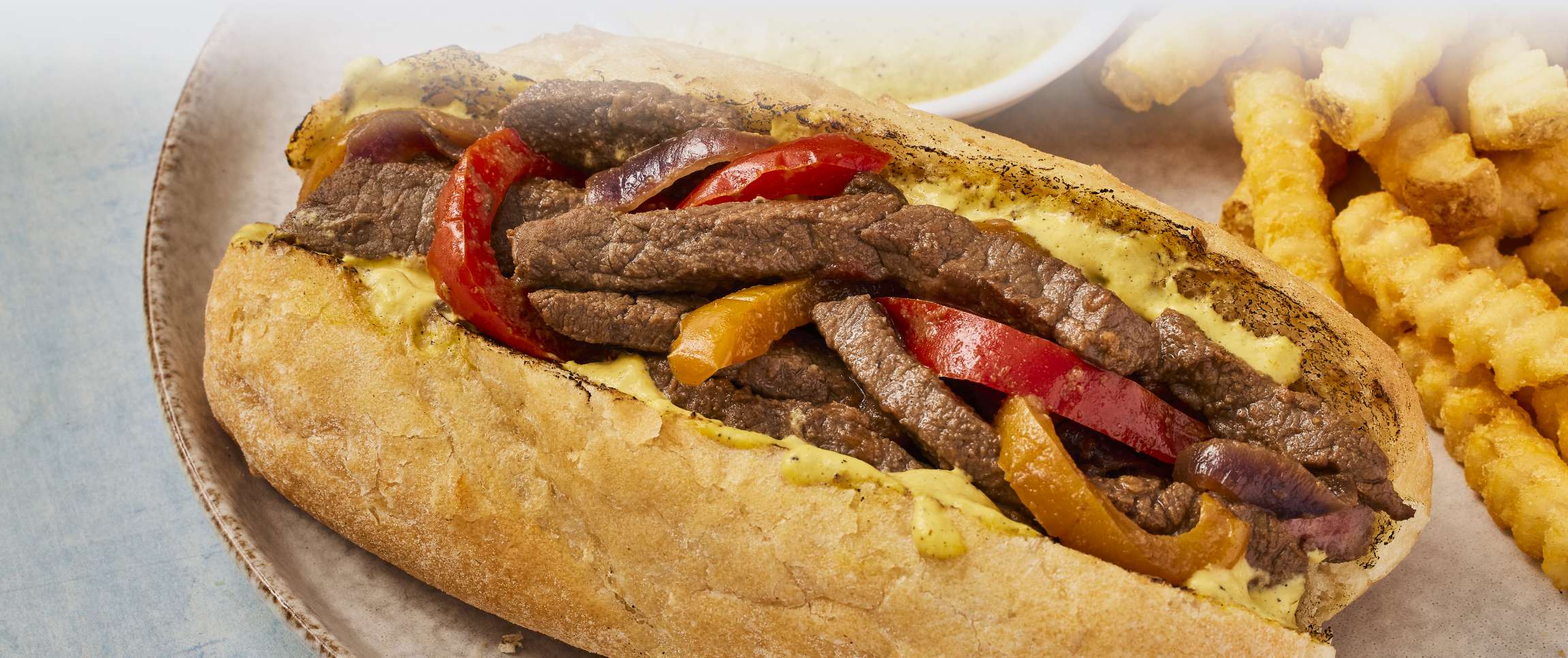 Lomo Saltado Steak Sandwich