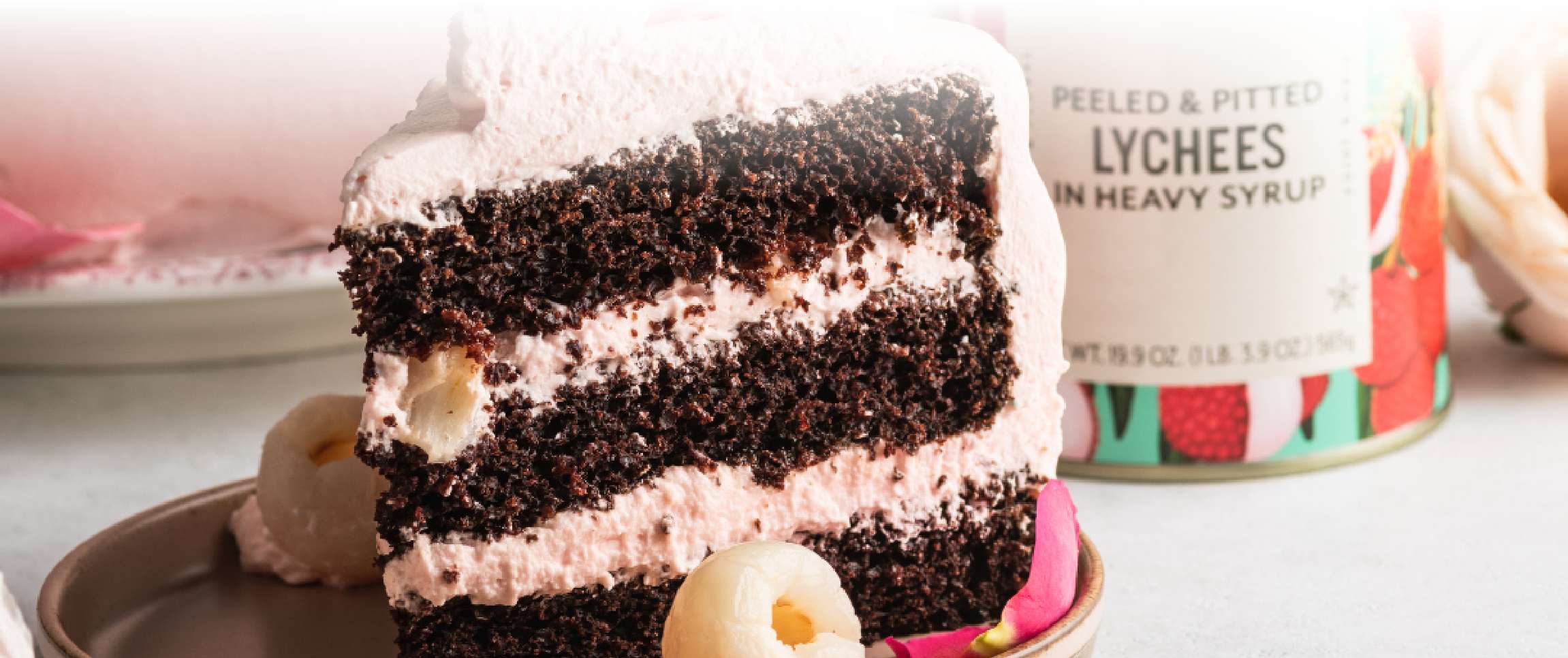 Lychee Rose Chocolate Cake