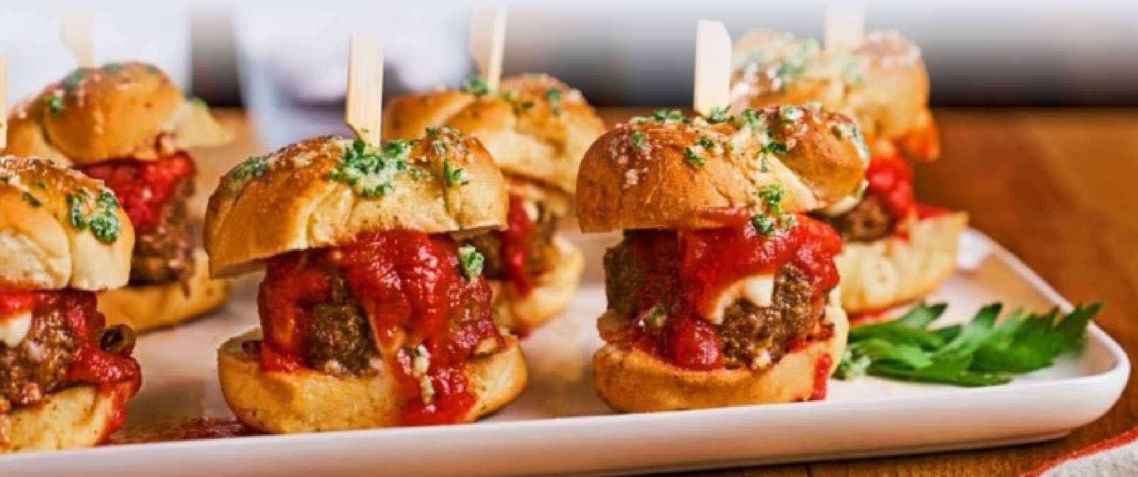 Meatball Parm Slider with Garlic Knots