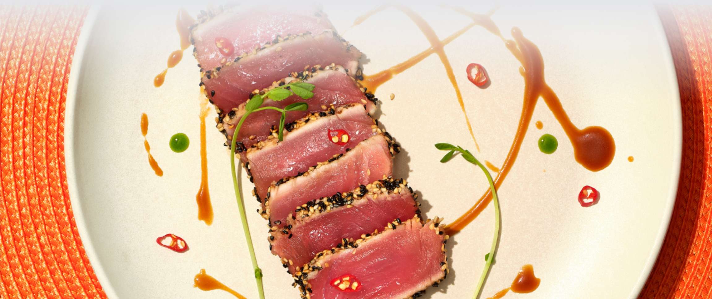 Sesame Crusted Ahi Tuna with Tamari Soy Dressing