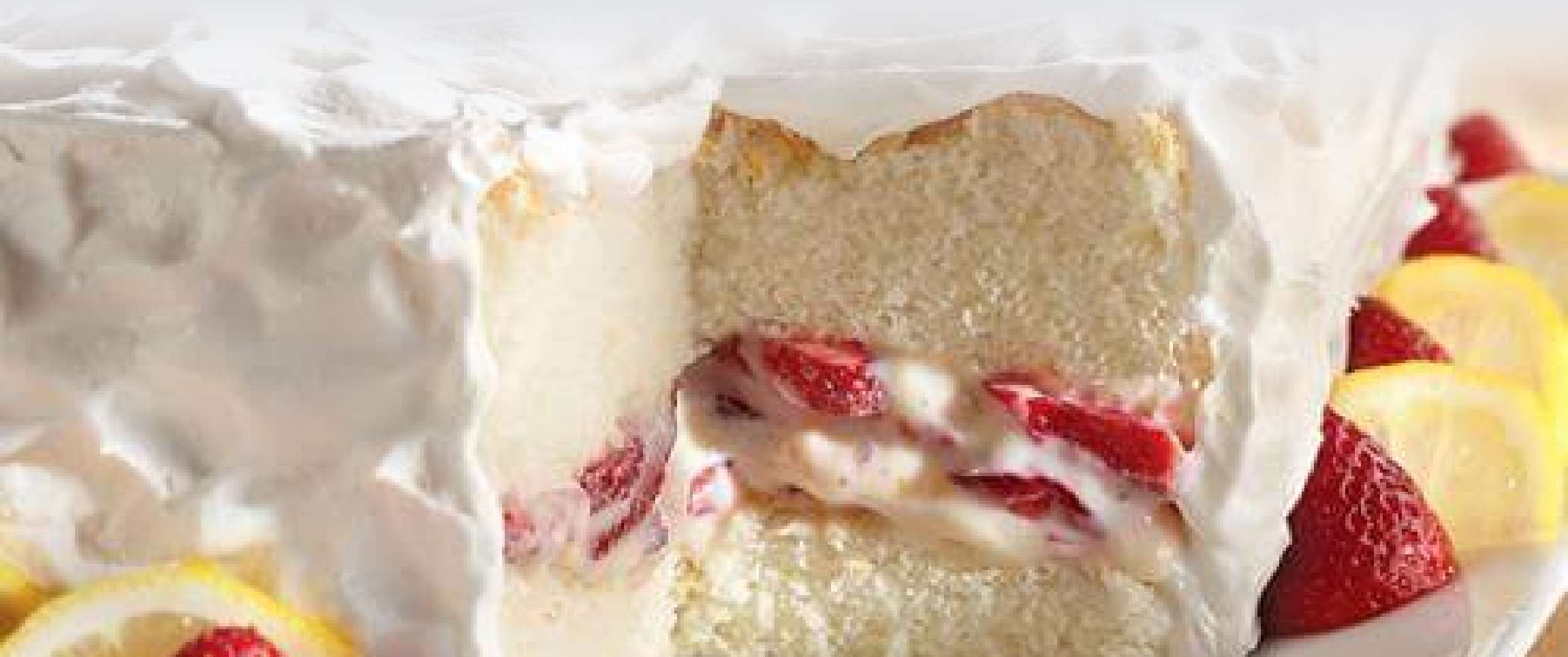 Strawberry-Lemon Angel Food Cake