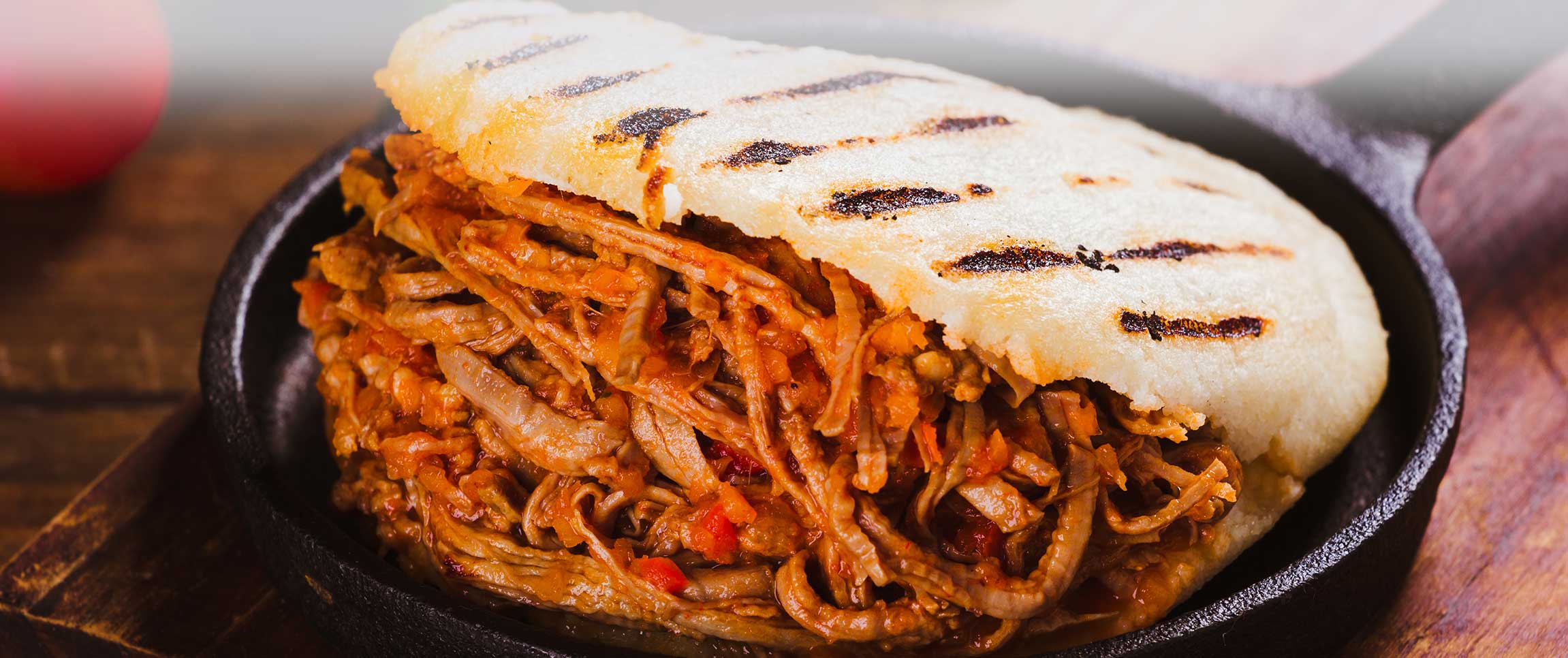 Braised Beef Arepa
