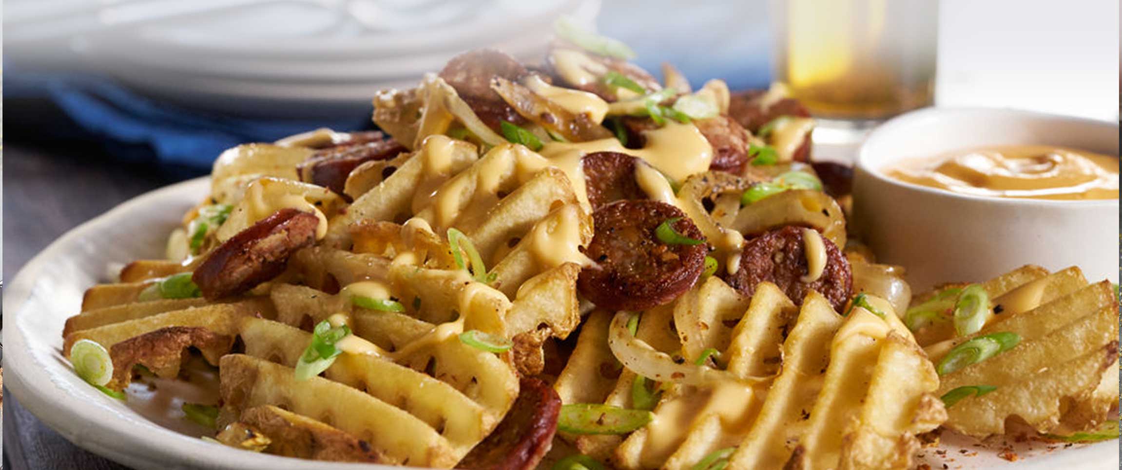 Beer Brat Loaded Fries