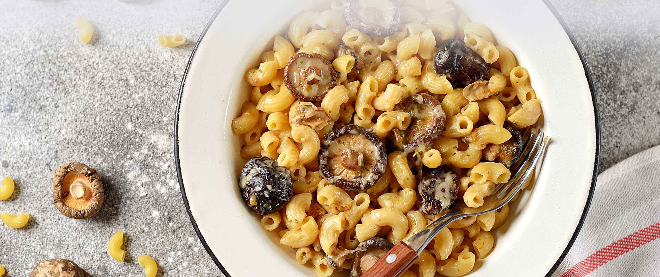 Wild Mushroom and White Cheddar Pasta