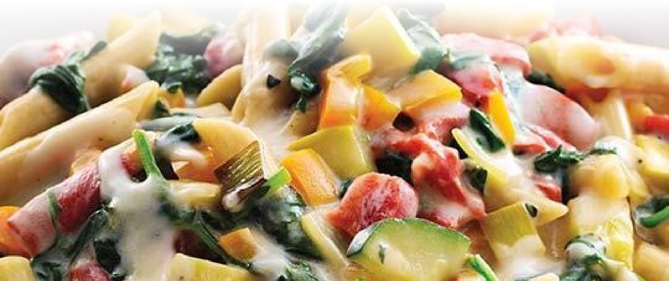 Alfredo Primavera with Whole Grain Pasta